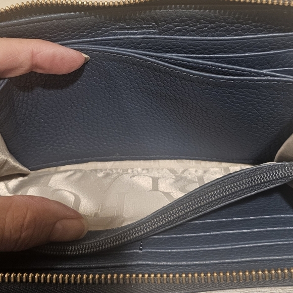 FURLA Blue Leather Zip Around Wallet, Authentic. EUC - Picture 12 of 15